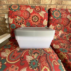 Sterilite Plastic 6 QT Storage Box Titanium Set NEW